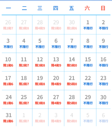 邯郸限号2022年10月最新通知限号时间表 邯郸限号2022年10月最新通知限号时间表